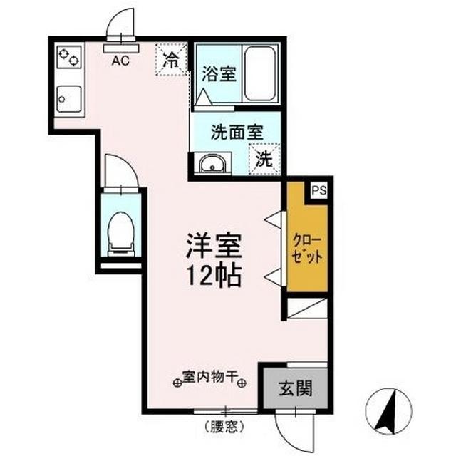 ERFOLC(ワンルーム/1階)の間取り写真