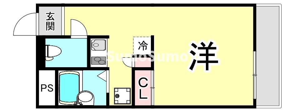 レオパレス高尾I(1K/2階)の間取り写真
