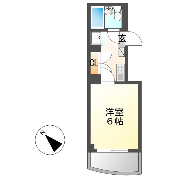 第14プロスパーちくさ(1K/5階)の間取り写真