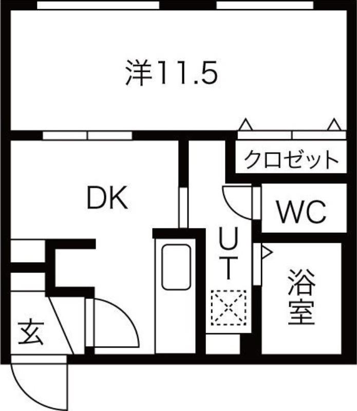 MTRIA西麻生(1DK/1階)の間取り写真