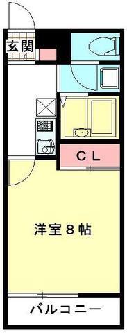 レオパレスサンフォレスト天沼(1K/1階)の間取り写真