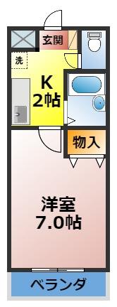 エクセル石浜(1K/3階)の間取り写真