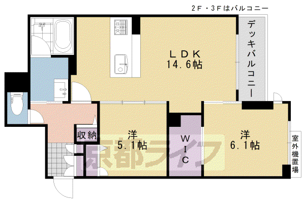 CASA五右衛門(2LDK/2階)の間取り写真