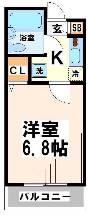 コマエハウス(1K/1階)の間取り写真