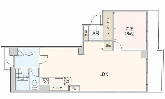 GSハイム南青山(1LDK/4階)の間取り写真