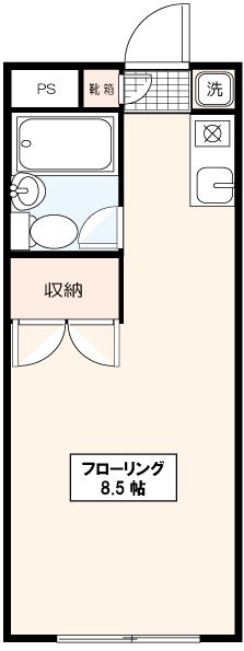 ハイムウィステリア(ワンルーム/1階)の間取り写真