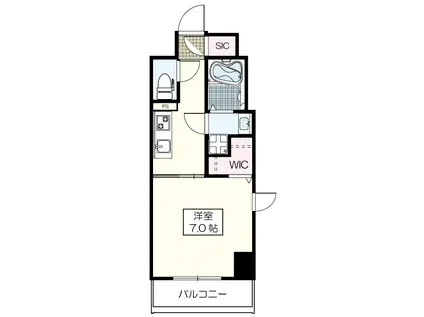 ルミナス武蔵野(1K/8階)の間取り写真