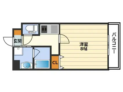 G-Iレジデンス(1K/3階)の間取り写真