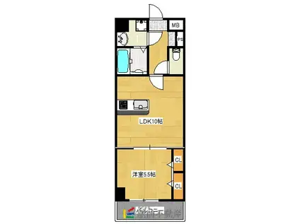 リッツ・アベニュー(1LDK/2階)の間取り写真