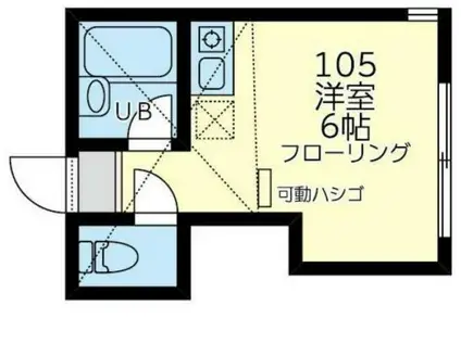 ユナイト富士見ベル・エポック(ワンルーム/1階)の間取り写真