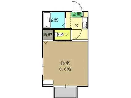 ディアコートSATO(1K/1階)の間取り写真