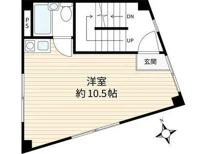 I-AREA若林(ワンルーム/4階)の間取り写真