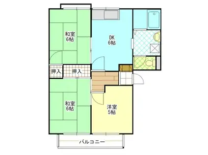 小原コーポC(3DK/2階)の間取り写真