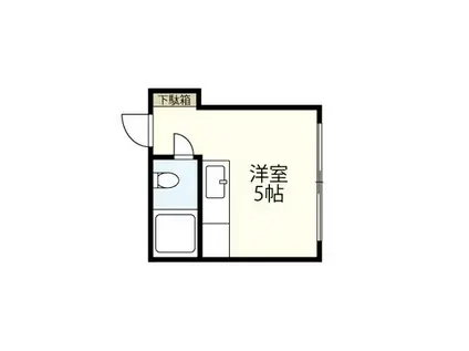 アビタシオン鳩(ワンルーム/3階)の間取り写真