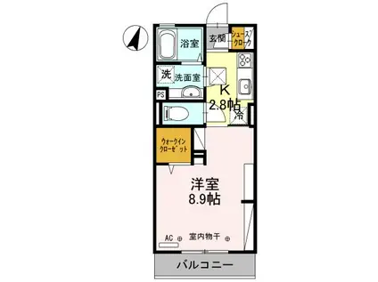 D-ROOMBUSINESS小山(1K/1階)の間取り写真