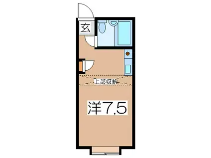 ベルピア馬堀海岸第4(ワンルーム/1階)の間取り写真