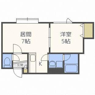 ウィッシュ(1LDK/3階)の間取り写真
