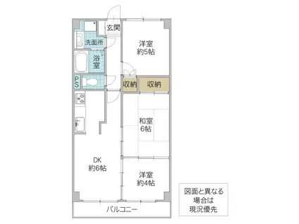 ファーストステージつくば荒川沖(3DK/3階)の間取り写真