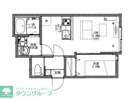 KEIAI RESIDENCE 上尾VI(1LDK/1階)の間取り写真