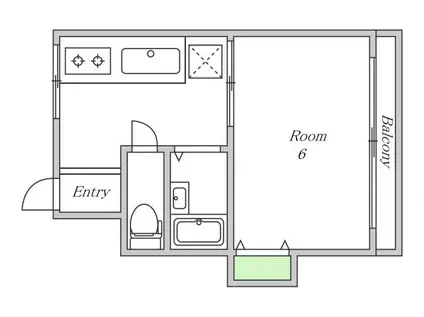 東和グランドハイツ(1K/4階)の間取り写真