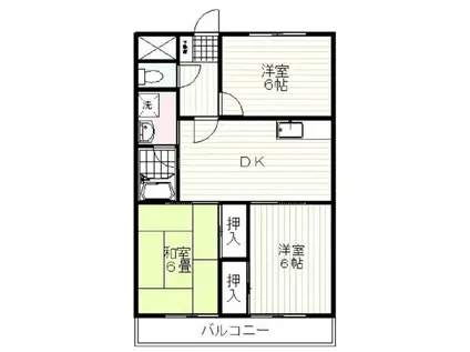 セピアム62(3DK/3階)の間取り写真