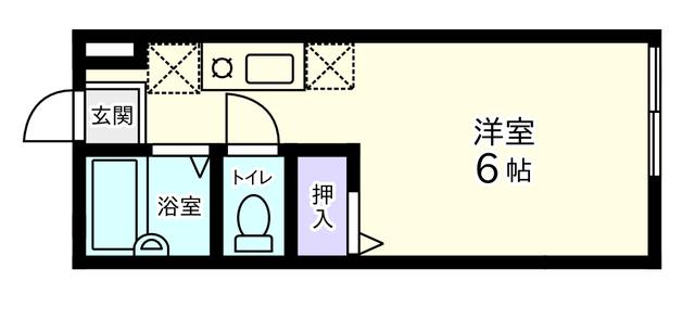 JR京浜東北線 与野駅 徒歩11分 2階建 築35年(ワンルーム/2階)の間取り写真