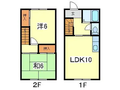 プレアデス(2LDK/1階)の間取り写真