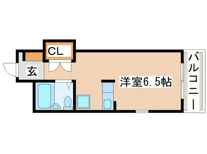 モンテメール学園前(ワンルーム/2階)の間取り写真