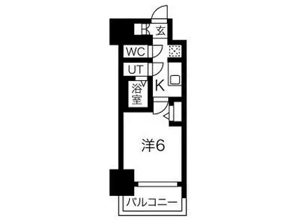 プレサンスNAGOYAシティオ(1K/11階)の間取り写真