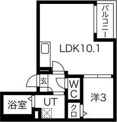 JACK MIYOSHII(1LDK/1階)の間取り写真