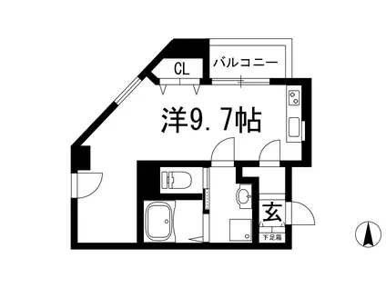 M`STYLE川西(ワンルーム/5階)の間取り写真
