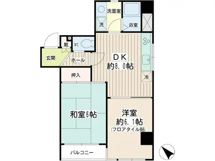 アイビー大和(2DK/4階)の間取り写真