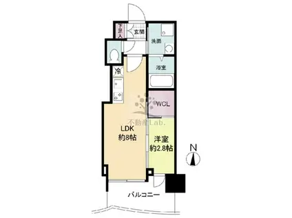 セレニテ日本橋プリエ(1LDK/6階)の間取り写真