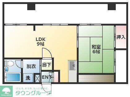 花小金井第1ビル(1LDK/5階)の間取り写真