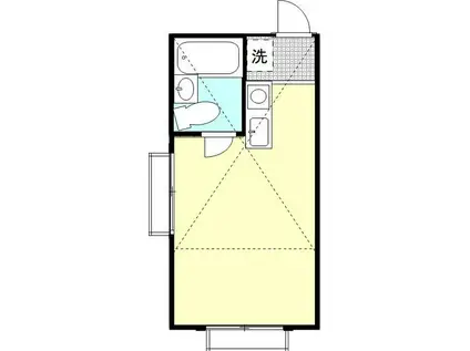 KZハイム(ワンルーム/2階)の間取り写真