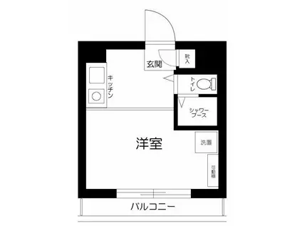 スカイコート向ヶ丘遊園(ワンルーム/2階)の間取り写真