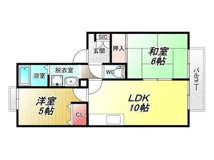 サラマンカ(2LDK/1階)の間取り写真