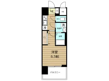 ファステート大阪アステール(1K/3階)の間取り写真