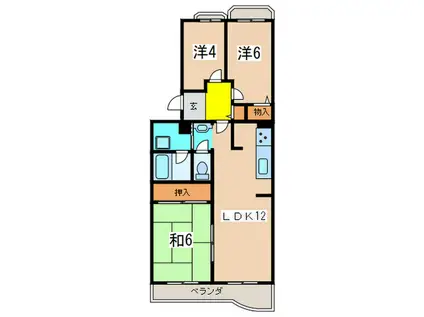 湘南カワマヒルズ(3LDK/2階)の間取り写真