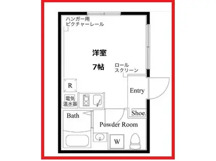 カーサピアッザ錦糸町(ワンルーム/2階)の間取り写真