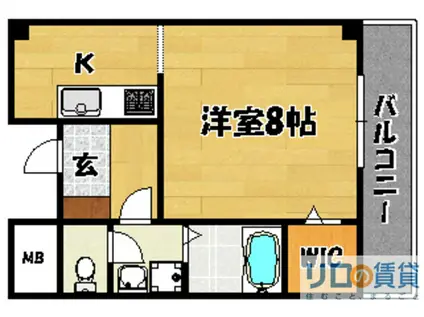 オオノカンサイ(1K/2階)の間取り写真