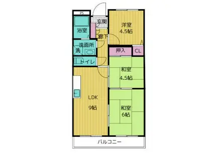 メゾンサンパーク(3LDK/1階)の間取り写真