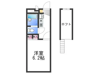 レオパレスヴィヴレ大弥(1K/2階)の間取り写真