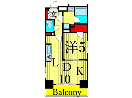HYS浅草(1LDK/2階)の間取り写真