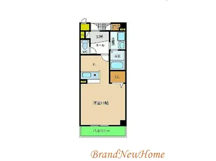 サニーレジデンス(ワンルーム/2階)の間取り写真