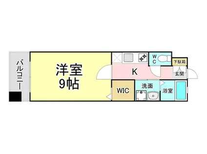 ギャラン竪町NEO(1K/4階)の間取り写真