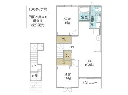 COVENT GARDEN(2LDK/2階)の間取り写真