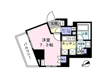 レジオンひばり(1K/3階)の間取り写真