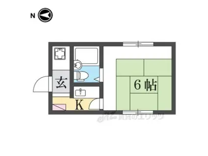 グリーンハイツⅠ(1K/2階)の間取り写真