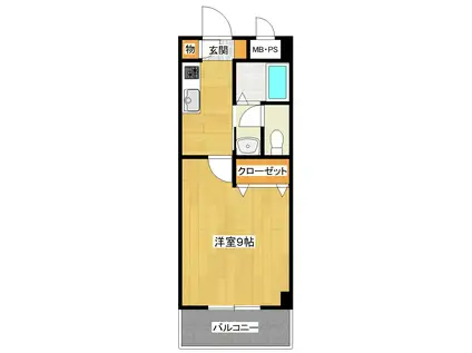 トミーマンション光の森(1K/2階)の間取り写真